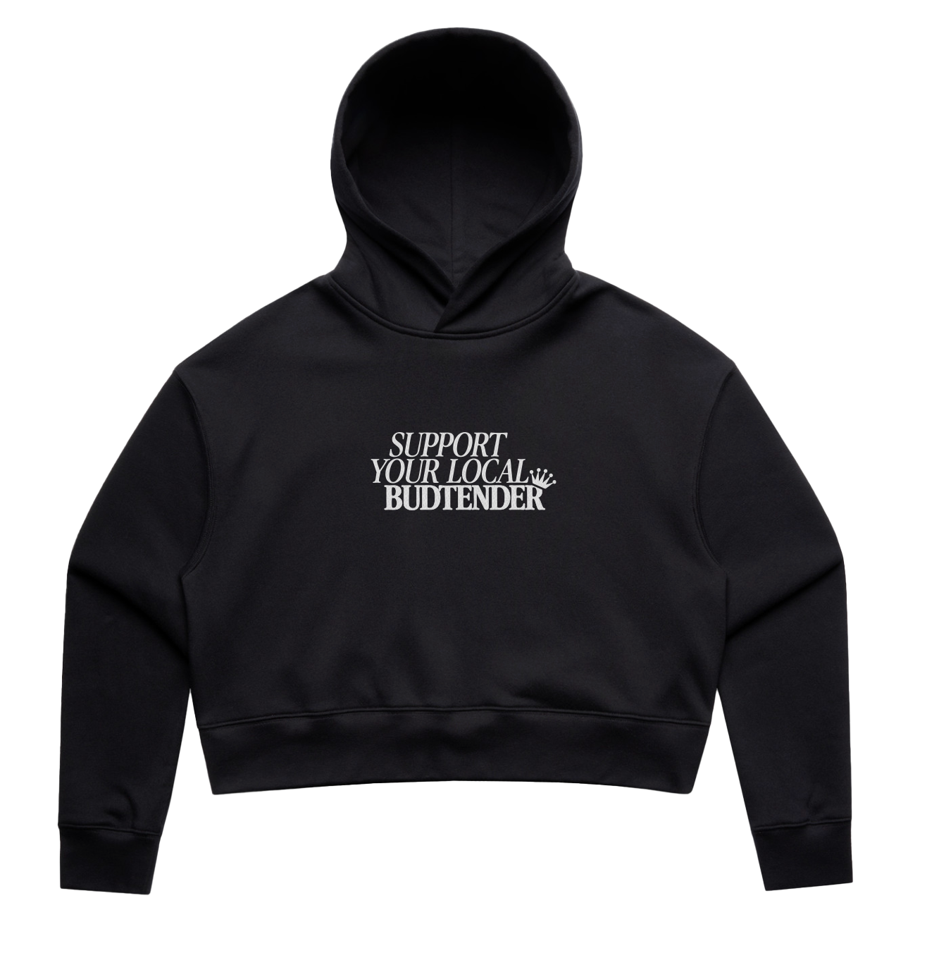 Support Your Local Budtender Cropped Hoodie