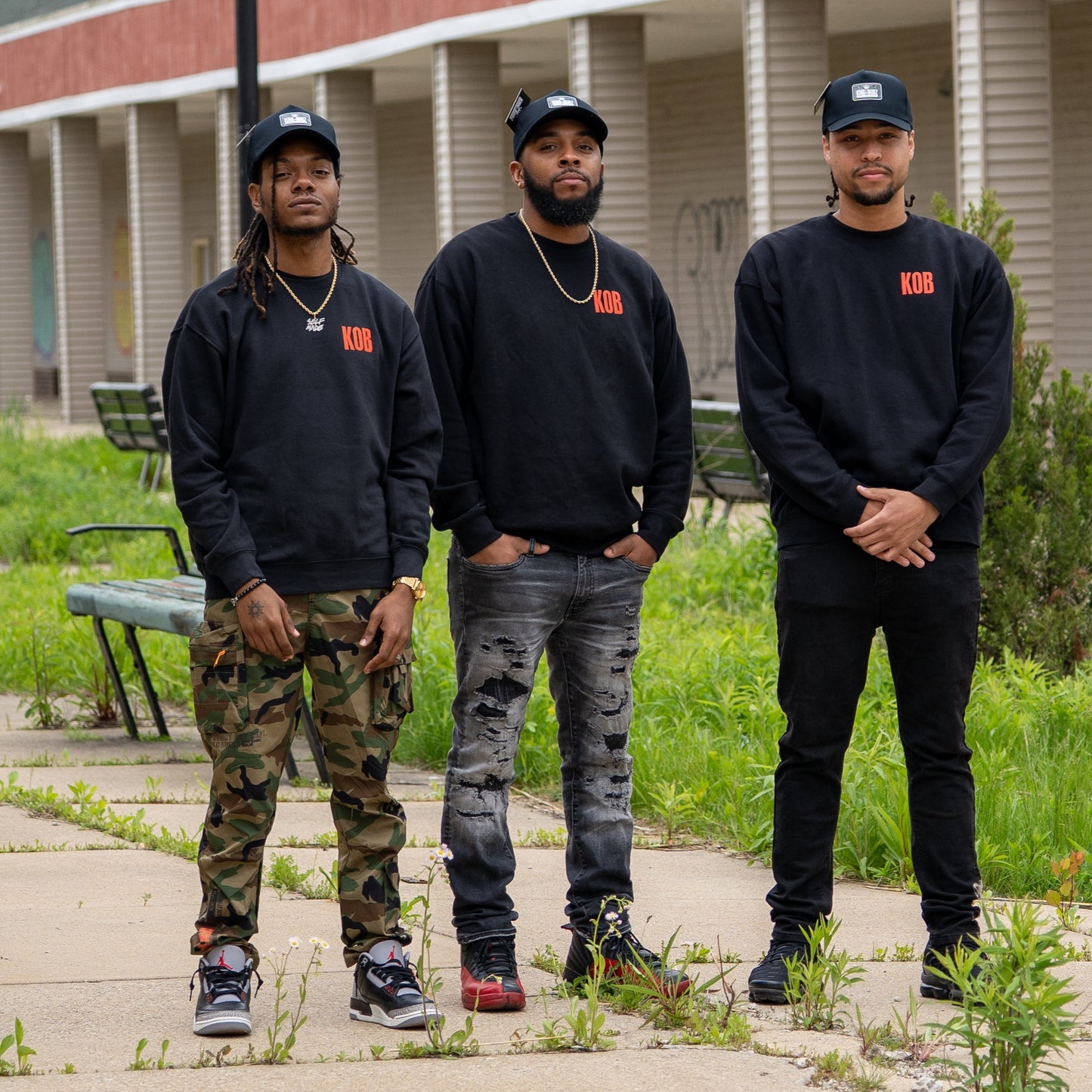 Red & Black Crew Neck