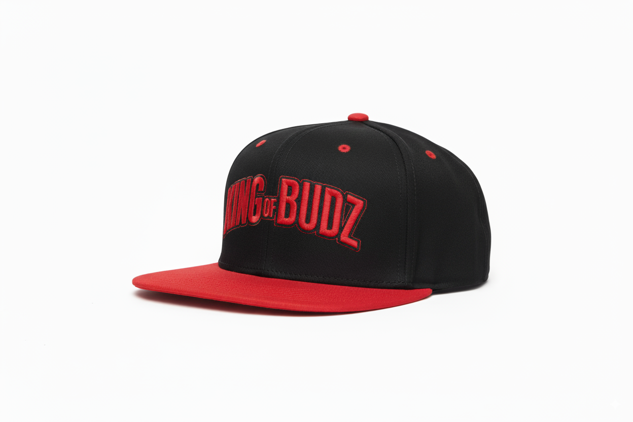 Red Flat Bill Hat
