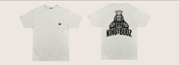 King of Budz King T-Shirt - Gray