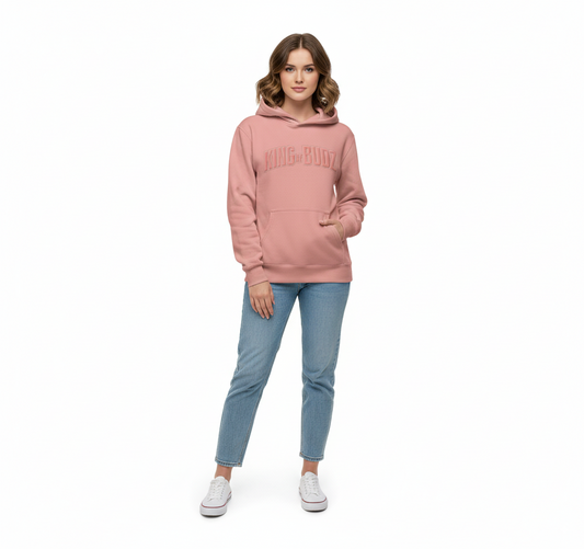 Pink Embroidered Hoodie