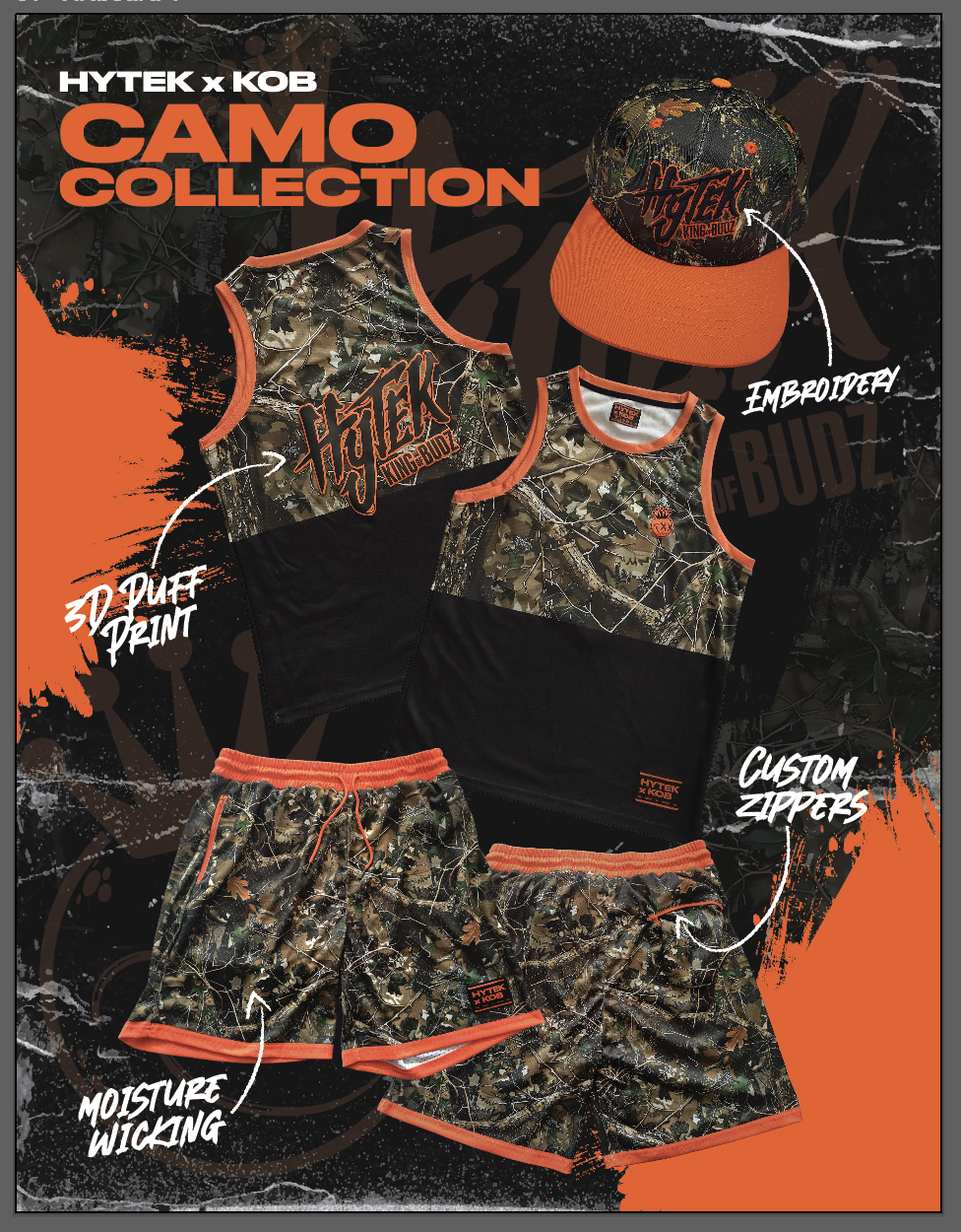 HYTEK x KING OF BUDZ CAMO SHORTS