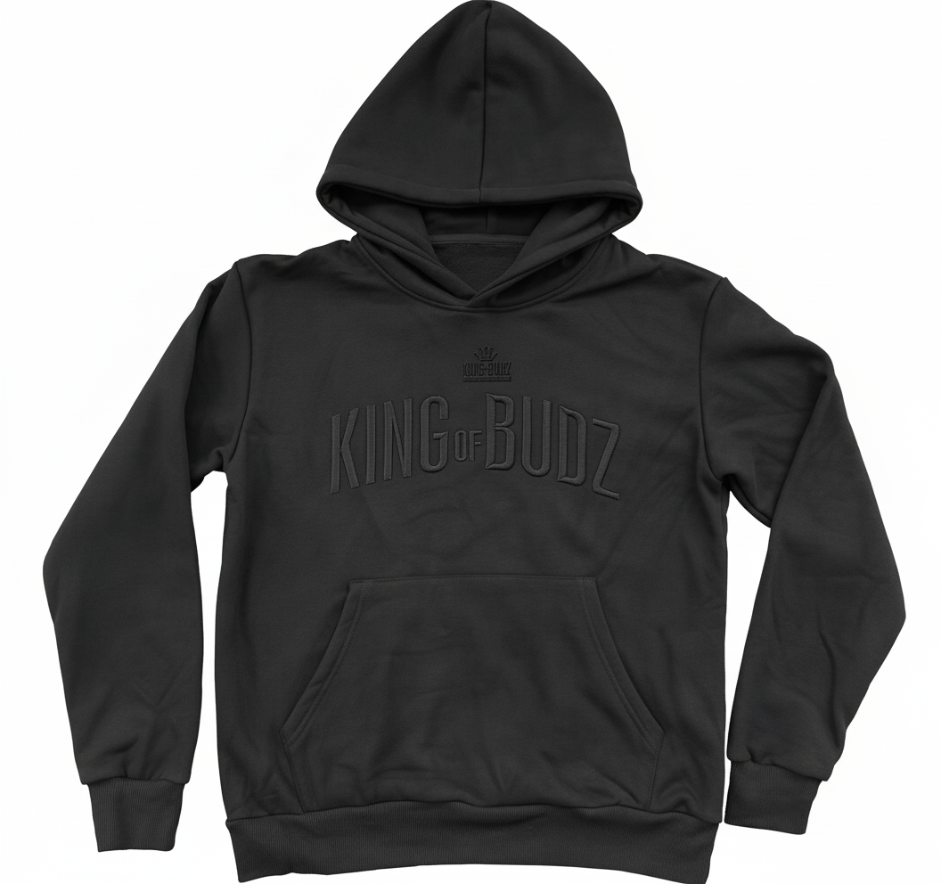 Black Embroidered KOB Hoodie
